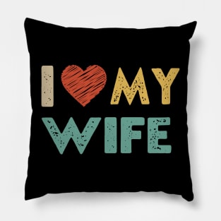 I adore my wife - I heart my wife Retro for valentines day Pillow