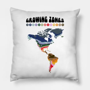 Plant growing zones North & South America Pillow