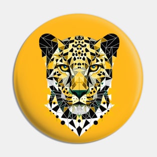 Abstract Geometric Leopard - Color Design Pin