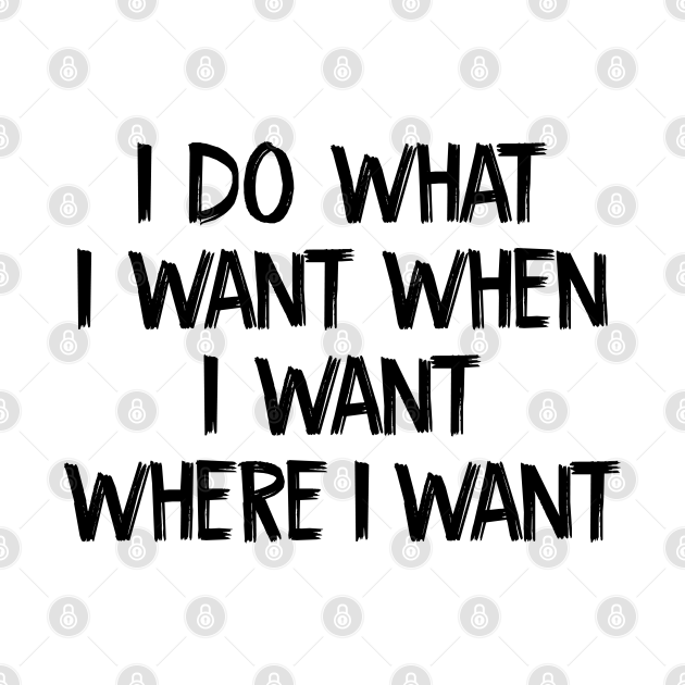 Discover I Do What I Want When I Want Where I Want - I Do What I Want When I Want Where I Wa - T-Shirt