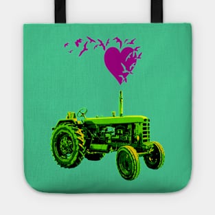 Farmer Tractor Love Tote