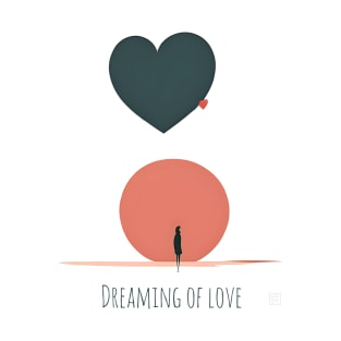 [AI Art] Dreaming of love, Minimal Art Style T-Shirt