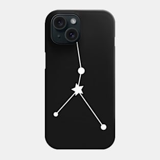 Cancer Zodiac Constellation in White Phone Case