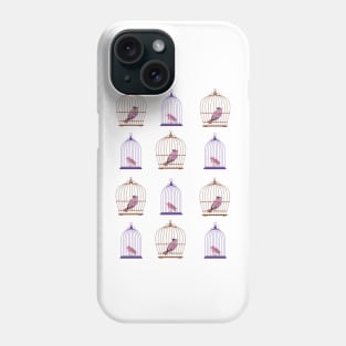 birds in cages Phone Case