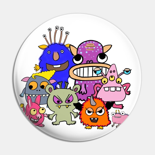 Monster Rangers Pin by IdinDesignShop