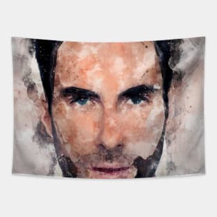 Adam Levine pop Portrait watercolour painting Tapestry