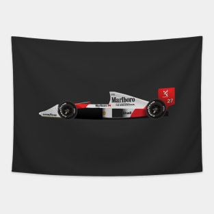 Ayrton Senna's McLaren Honda MP4/5 Illustration Tapestry