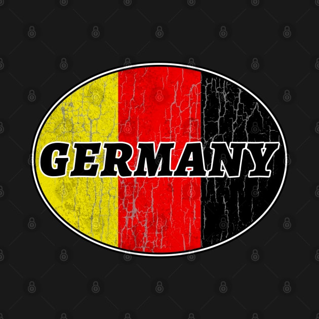 DEUTSCHLAND GERMANY FLAG DISTRESSED FLAG LOGO by TravelTime