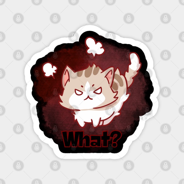 Cute Angry Cat Magnet by Zero Pixel