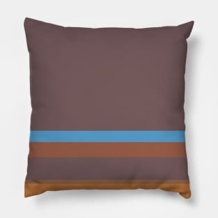 A rare batter of Faded Blue, Dirt, Dark Taupe, Earth and Dull Orange stripes. Pillow