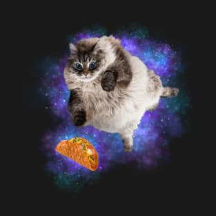 funny tacos cat galaxy T-Shirt