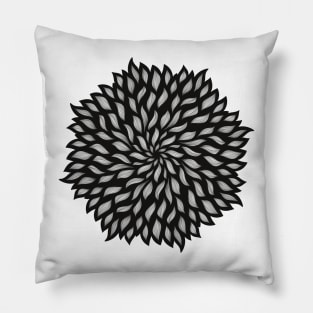 [Hand-drawn] Zen mandala with leaves Pillow