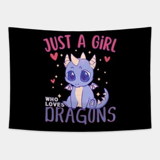 Just a Girl Who Loves Dragons Tapestry