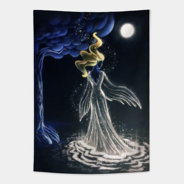 The Swan Princess Tapestry by amadeuxway