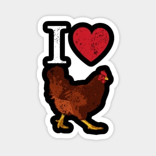 I heart Chickens Vintage Magnet