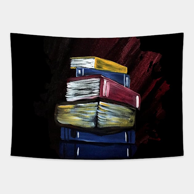 Books Of Knowledge Tapestry by adamzworld