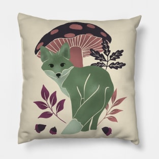 Forest autumn fox Pillow