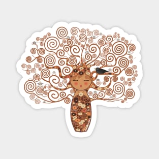 Kokeshi Tree of life of Klimt Magnet