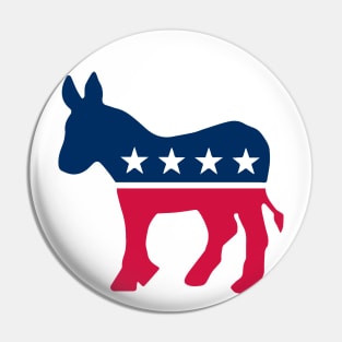 Democrat Donkey Logo Pin