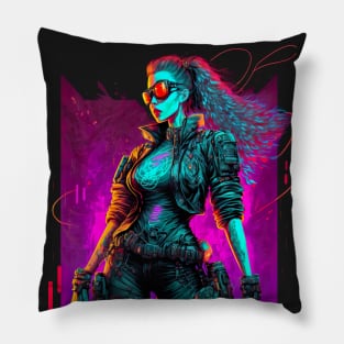 Cyberpunk Girl Pillow