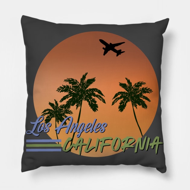 Los Angeles, California Pillow by Spearhead Ink