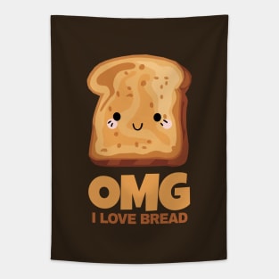 OMG I Love Bread Tapestry