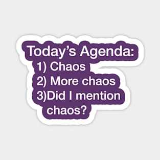 todays agenda Magnet