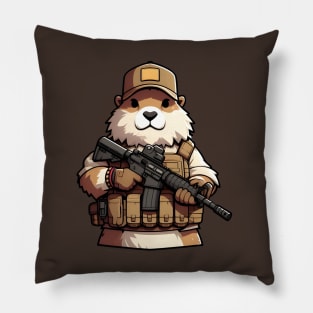 Tactical Groundhog Pillow