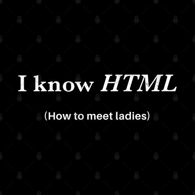 I know HTML (how to meet ladies) by BodinStreet