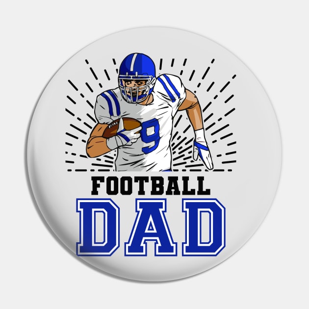 Football Dad // Retro Football Player Pin by SLAG_Creative
