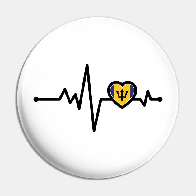 Barbados Heart Monitor Pin by IslandConcepts