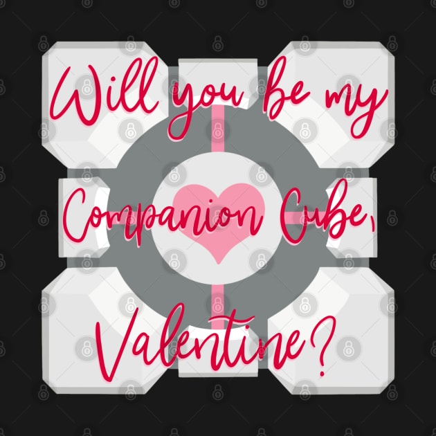 A Companion Cube Valentine by meggbugs