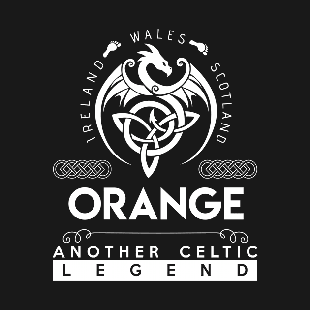 Orange Name T Shirt - Another Celtic Legend Orange Dragon Gift Item by harpermargy8920