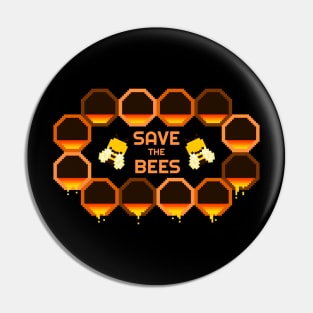 Save the Bees Light Brown Pin