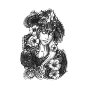 Growth - Art Nouveau Female Portrait T-Shirt