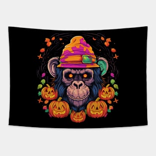 Chimpanzee Halloween Tapestry