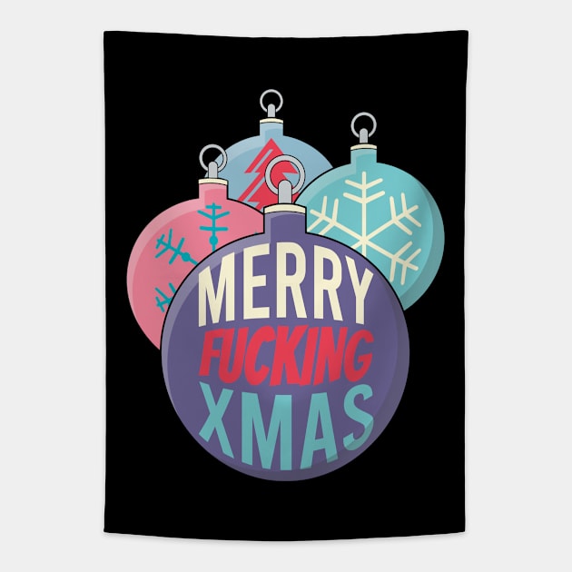 MERRY FUCKING XMAS Tapestry by Dwarf_Monkey