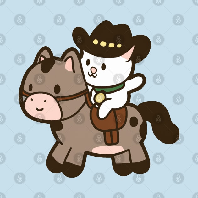 Cowboy Cat Riding Horse by Daytone