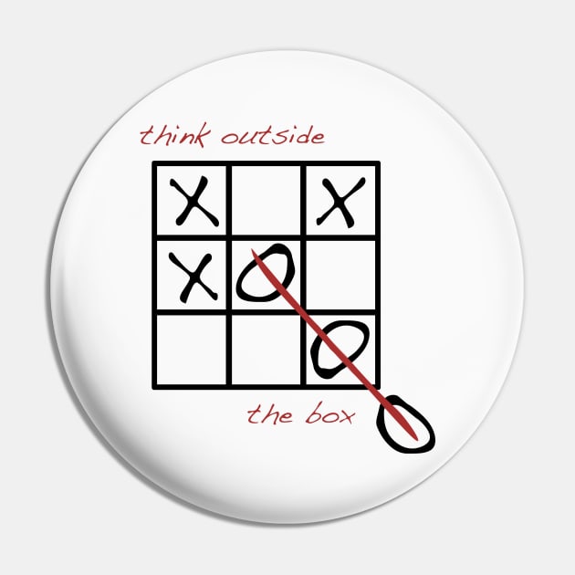 Outside The Box - Lateral Thinking Pin by The Blue Box