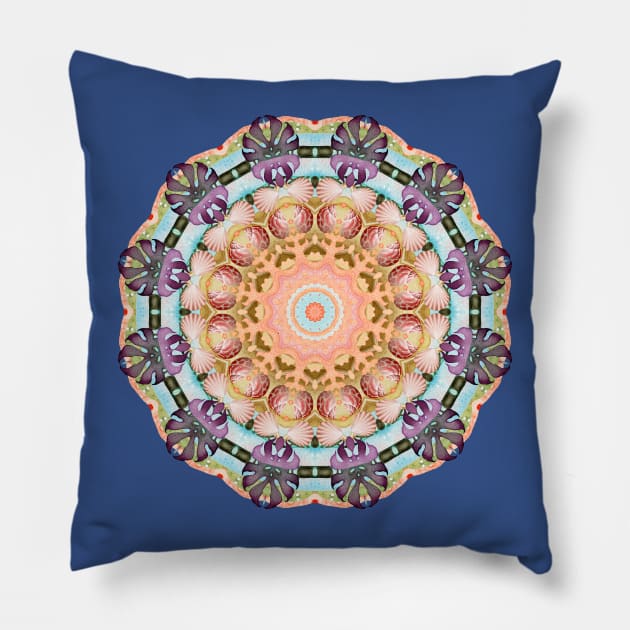 Under The Sea - Mandala Pattern 3 Pillow by machare