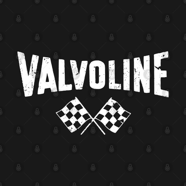 Valvoline racer vintage Hot Rod, Rat Rod Gasser, Racecar - white print by retropetrol