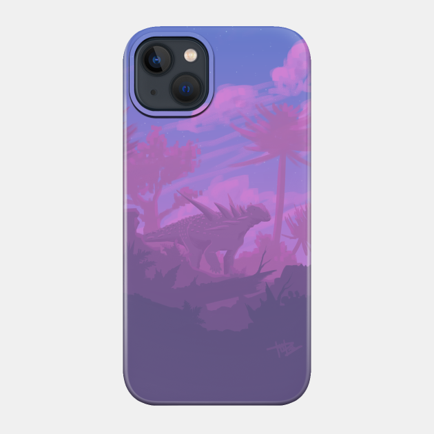 Sauropelta Sunset - Dinosaur - Phone Case