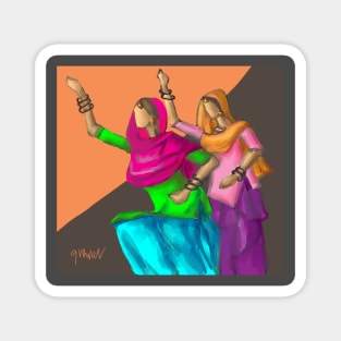 Giddah dancers Magnet