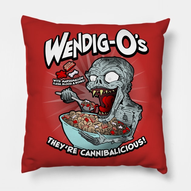 Wendig-O's - They're Cannibalicious! Pillow by deancoledesign