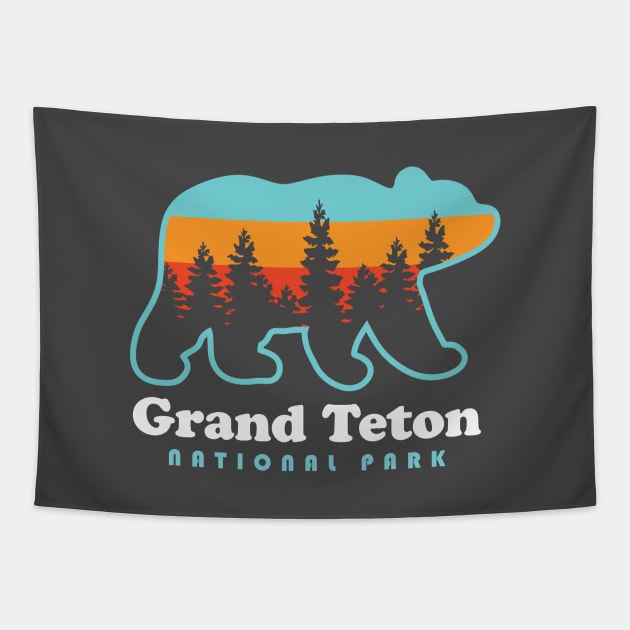 Grand Teton National Park Bear Mountains Tapestry by PodDesignShop