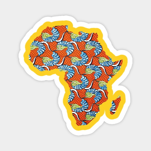 African Print | African Continent | Afrocentric Design Magnet by Panafrican Studies Group