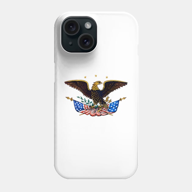 Vintage Patriotic American Eagle Phone Case by Desert Owl Designs