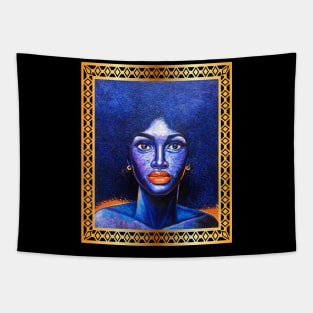 Afro African Woman, Afro Hair, African Artwork Tapestry