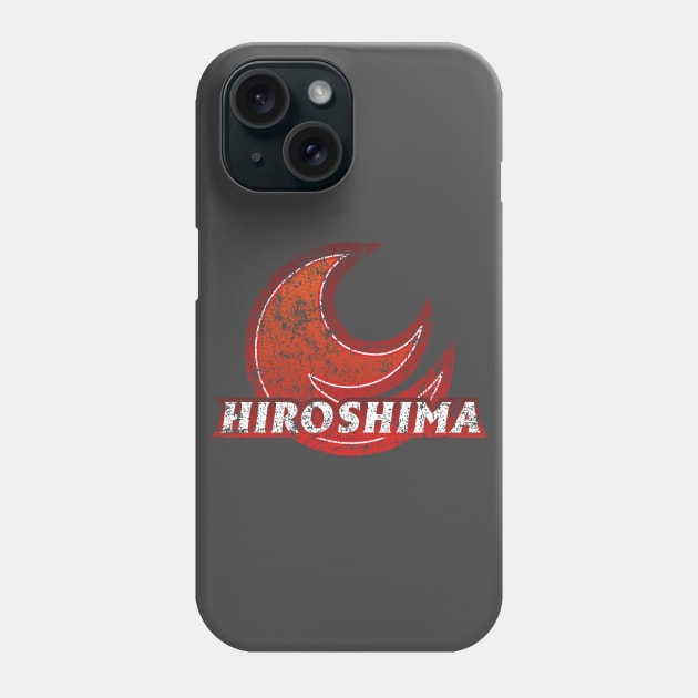 Hiroshima Prefecture Japanese Symbol Distressed Phone Case by PsychicCat