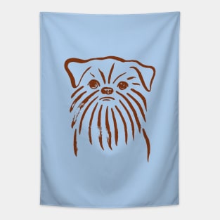 Brussels Griffon (Blue and Brown) Tapestry